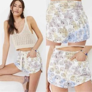 Anthropologie Pilcro‎ Hannah Leathers Rainbow Ultra High-Rise Denim Shorts 27